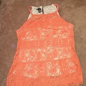 Orange Alfani Sleeveless Blouse